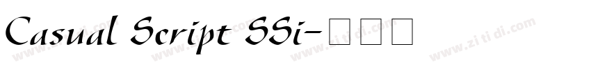 Casual Script SSi字体转换